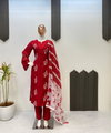 LG 1951 Roman Silk With Embroidery Work On Front Side Kurti With Bottom Dupatta Suppliers In India